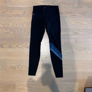 Aviator Nation Women's Black and Blue Leggings